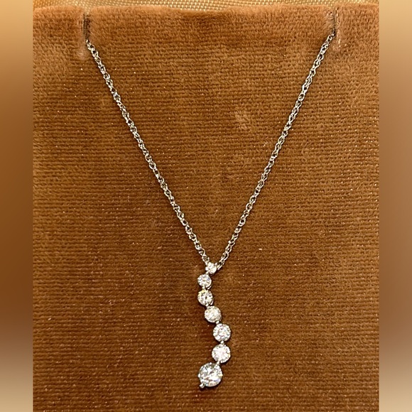 Solid Stamped 14K White Gold Natural 1/2 CTW Diamond Journey